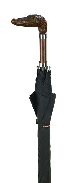 Gator Umbrella Walking Stick in Black