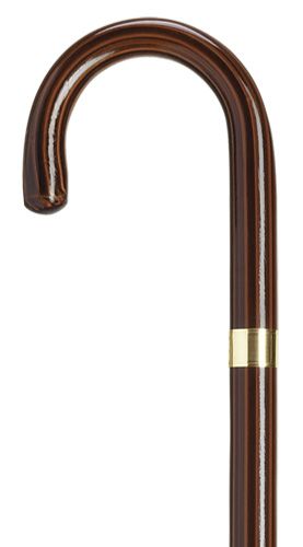Crook Handle Cane in Northern Ash Wood with a Rosewood Finish