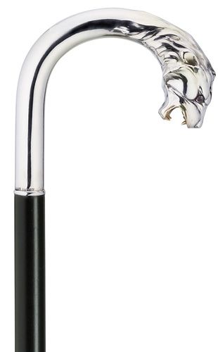 Lion's Head with Open Mouth Alpacca Cane-Classy Walking Canes
