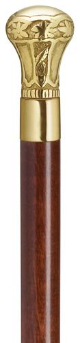 Royal Brass Knob with Walnut Shaft-Classy Walking Canes