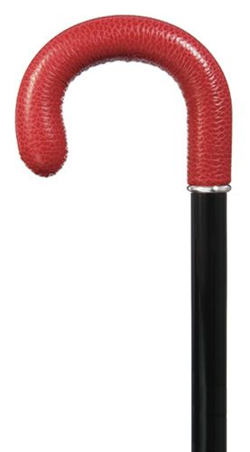 Abbey Road Patterned Red Snake Patterned Leather-Classy Walking Canes