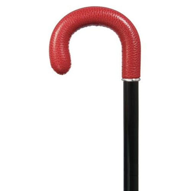 Abbey Road Patterned Red Snake Patterned Leather-Classy Walking Canes