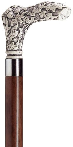Acorn Fritz with Walnut Shaft in Antique Scrimshaw-Classy Walking Canes