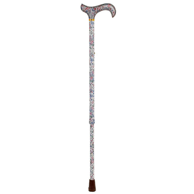 Adjustable Blue Floral Patterned Handle-Classy Walking Canes