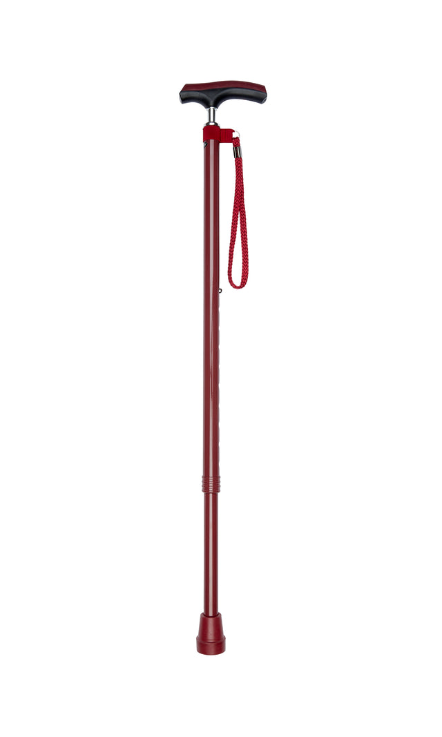 Adjustable Cane in Red with Comfy Grip-Classy Walking Canes