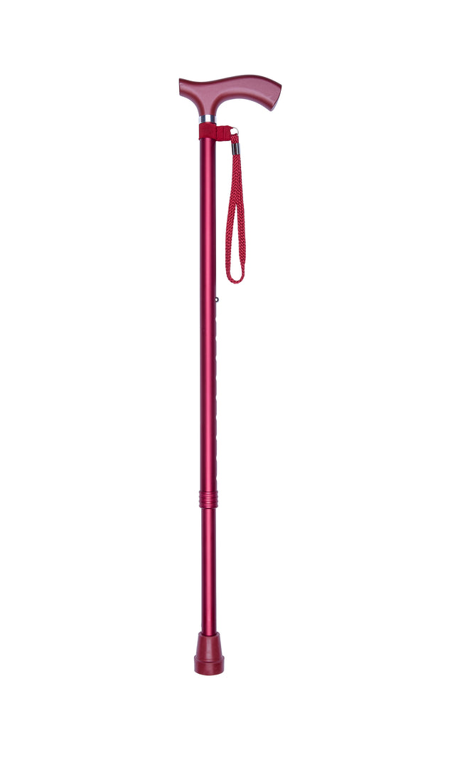 Adjustable Height Walking Cane in Misty Red Design-Classy Walking Canes