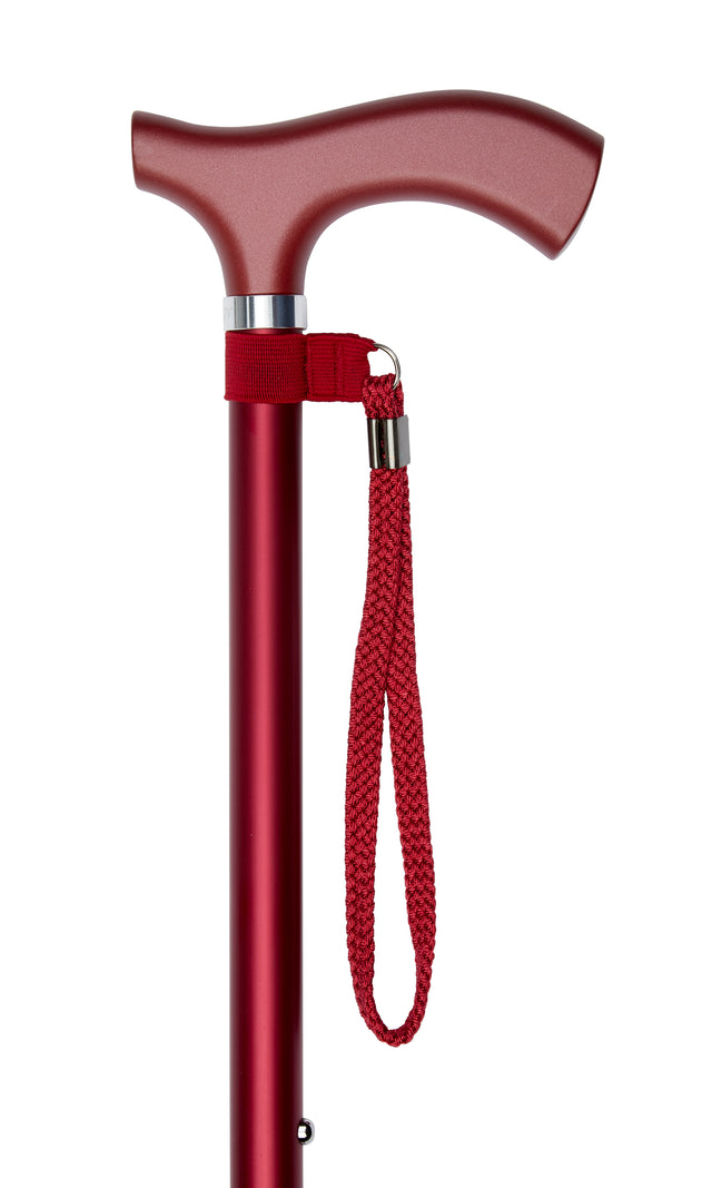 Adjustable Height Walking Cane in Misty Red Design-Classy Walking Canes