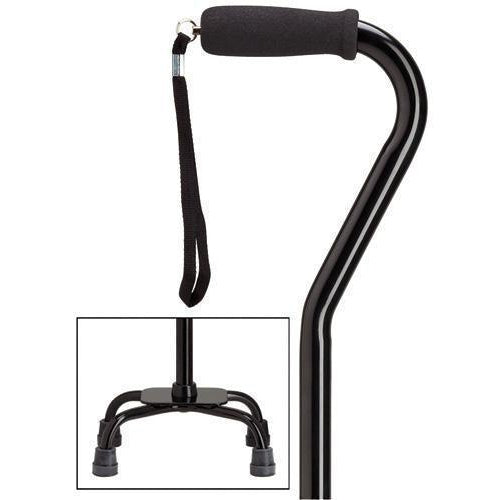Black Fashion Quad Cane Small Base-Classy Walking Canes