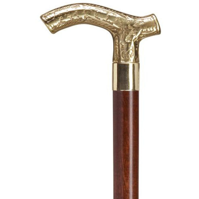 Brass Ladies Derby with Walnut Shaft-Classy Walking Canes