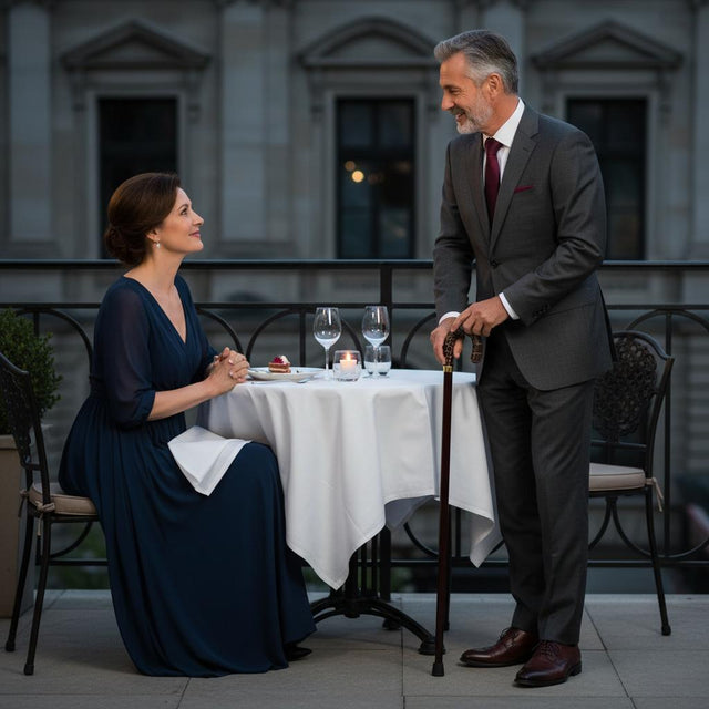 Classy Cane with Cocco Brown Crook Handle in Italian Leather-Classy Walking Canes