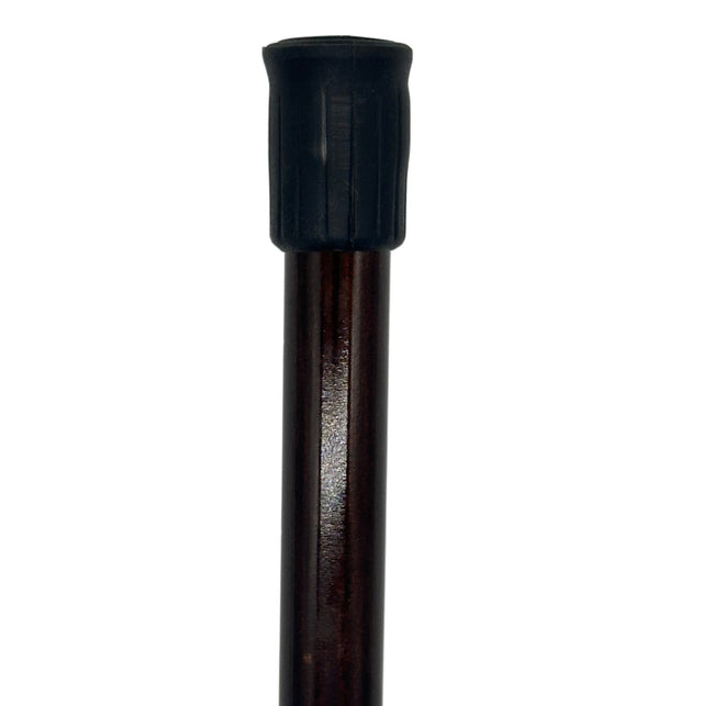 Classy Cane with Cocco Brown Crook Handle in Italian Leather-Classy Walking Canes