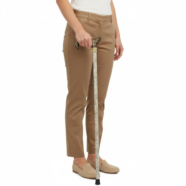 Classy Walking Canes Adjustable Fashionable Khaki Rhinestone and Pearls-Classy Walking Canes