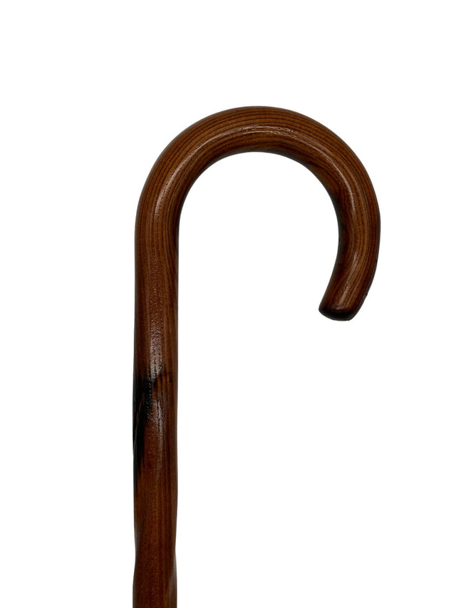 Dark Swirl Acacia Cane with Crook Handle-Classy Walking Canes