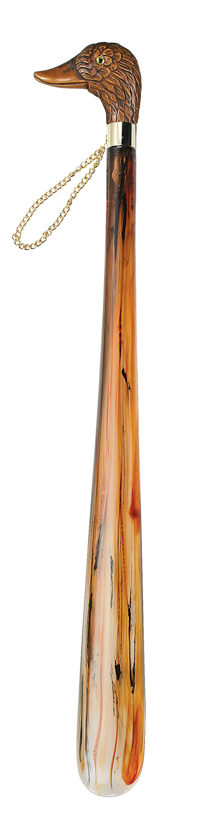 Duck Head Shoe Horn with Long Spoon in Tortoise Shell Effect-Classy Walking Canes