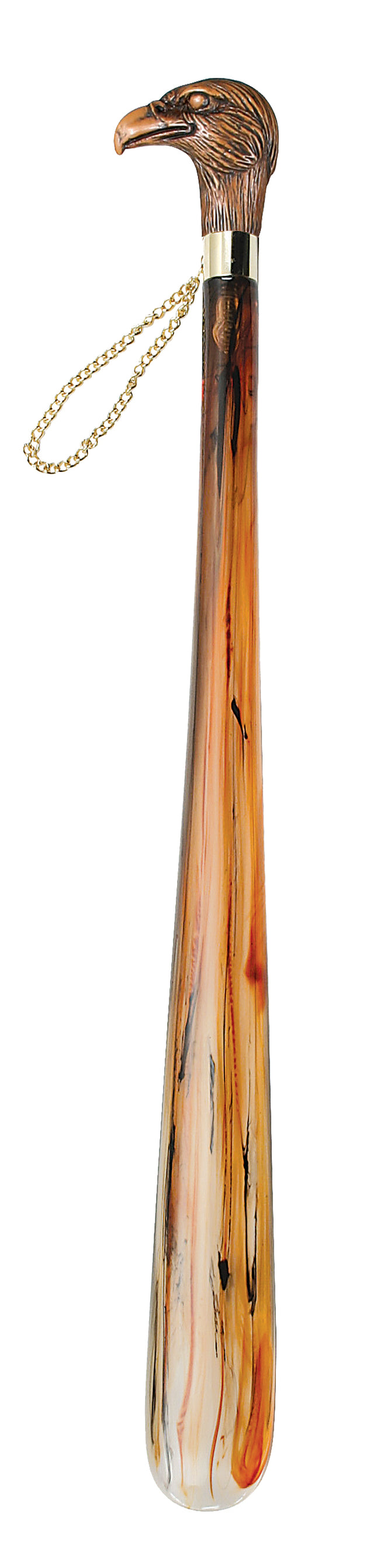 Eagle Head Shoe Horn with Long Spoon in Tortoise Shell Effect-Classy Walking Canes