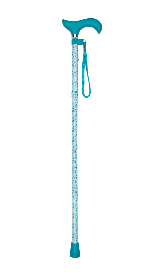 Folding Pattern Folding Cane in Turquoise-Classy Walking Canes