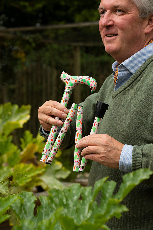 Gardening Design Folding Adjustable Cane with Derby Handle-Classy Walking Canes