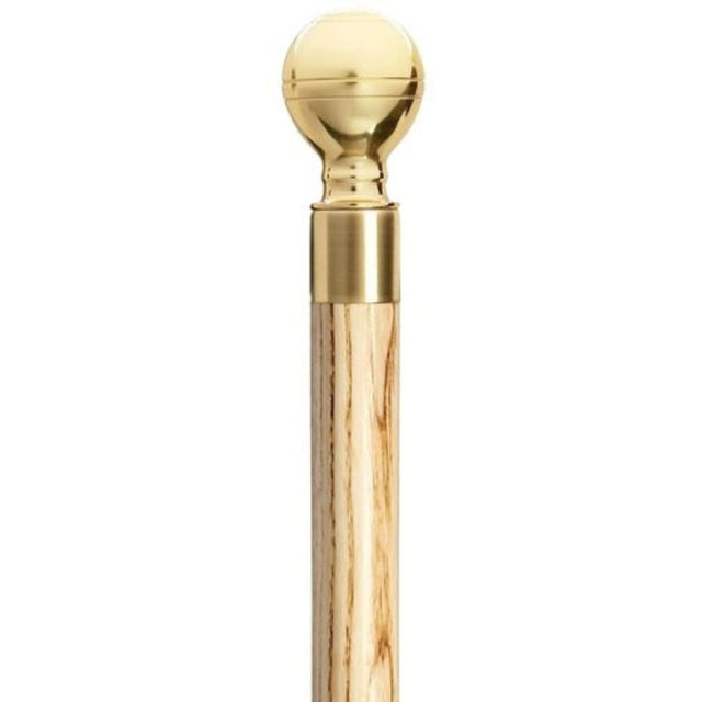 Genuine Brass Egg Shaped Handle with Concealed Compartment-Classy Walking Canes