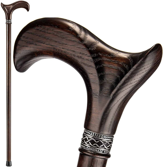 Handmade Derby Walking Cane for Men and Women in Walnut-Classy Walking Canes