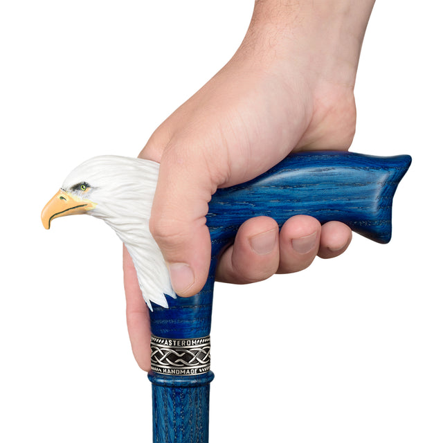 Handmade Eagle Head Walking Cane with Solid Wood Shaft-Classy Walking Canes