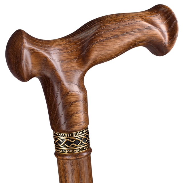 Handmade Vesper Ergonomic Cane with Solid Wood Shaft-Classy Walking Canes