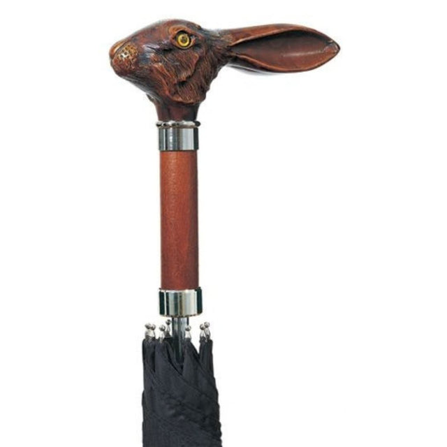 Jack The Rabbit Umbrella Walking Stick in Black-Classy Walking Canes
