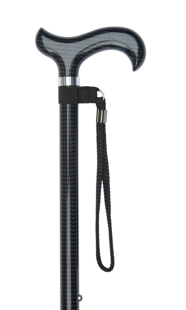 Ladies Adjustable Carbon Effect Design-Classy Walking Canes