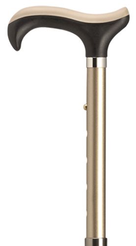 Ladies Derby Handle with Adjustable Shaft in Champagne-Classy Walking Canes