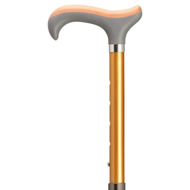 Ladies Derby Handle with Adjustable Shaft in Orange-Classy Walking Canes