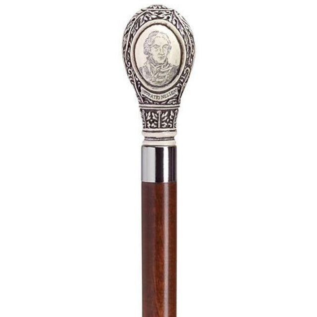 Lord Nelson with Walnut Shaft in Antique Scrimshaw-Classy Walking Canes