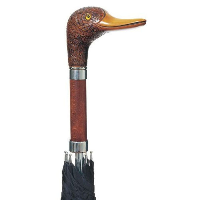 Mallard Umbrella Walking Stick in Black-Classy Walking Canes