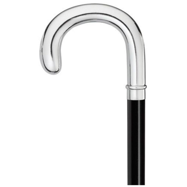 Mens Silver Crook-Classy Walking Canes