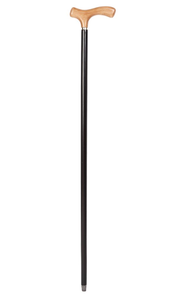 Natural Fritz Handle on Black Shaft-Classy Walking Canes