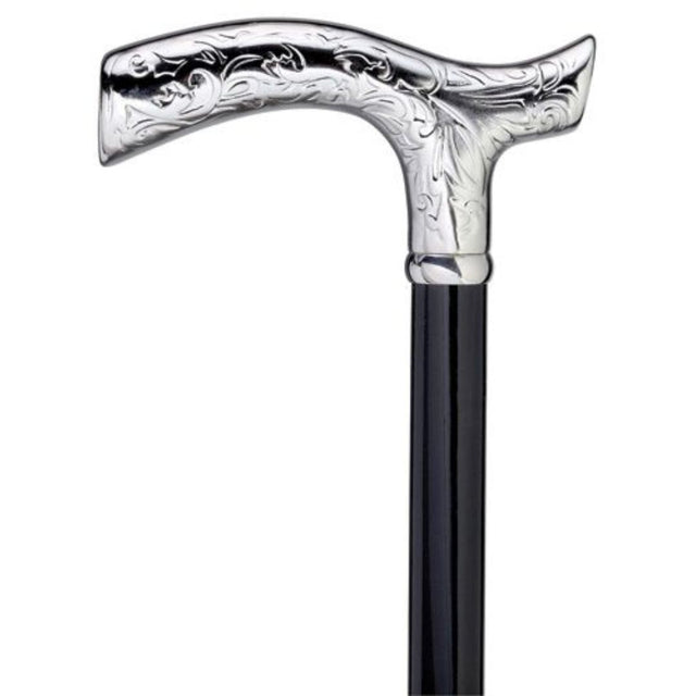 Nickel Relief Swirl-Classy Walking Canes