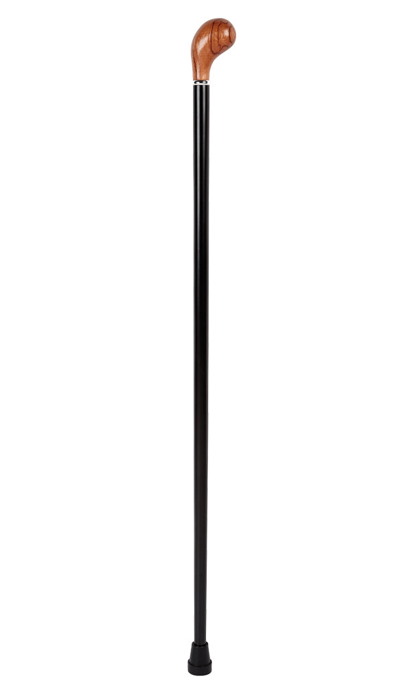 Rosewood Knob Handle with Black Shaft-Classy Walking Canes