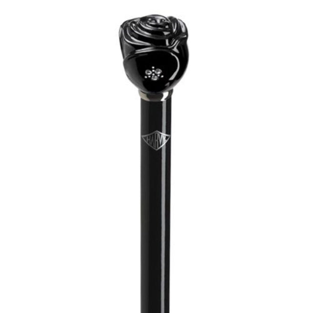 Starburst Rose in Black-Classy Walking Canes