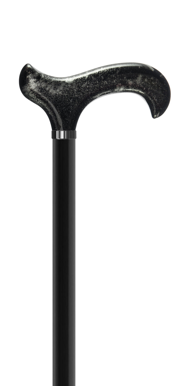 Tall Adjustable Classy Cane in Black-Silver 31" to 38"-Classy Walking Canes