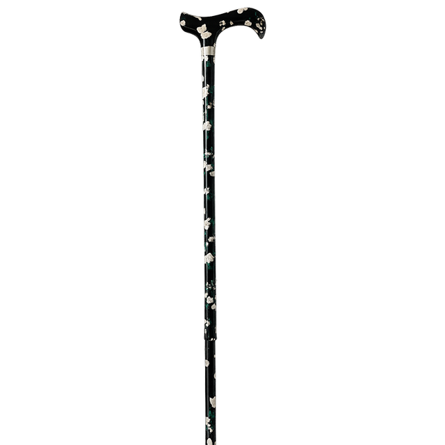The Japanese White Floral Cane Elegant and Refined-Classy Walking Canes