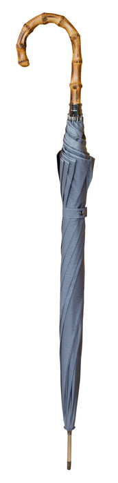 Gents Grey Umbrella Canopy with Bamboo Handle-Classy Walking Canes