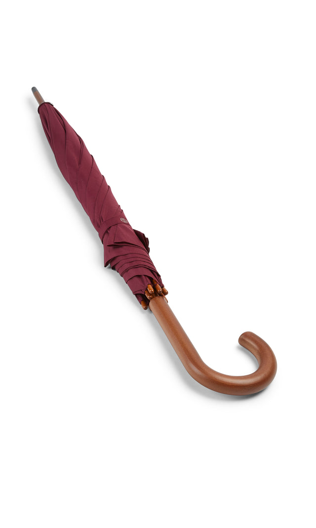 Walking Stick Umbrella with Burgundy Canopy and Crook Handle-Classy Walking Canes