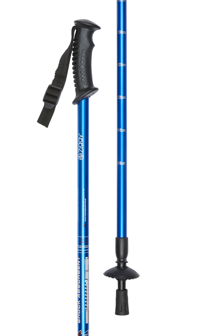 Ziggy Adjustable Hiker in Blue with Shock Absorbing Inserts-Classy Walking Canes