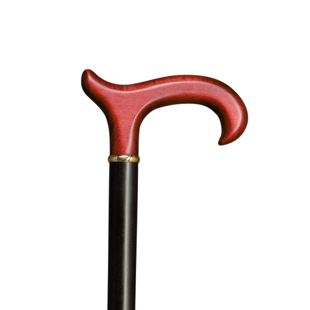 Ziggy Black and Red Derby Handle with Black Shaft-Classy Walking Canes