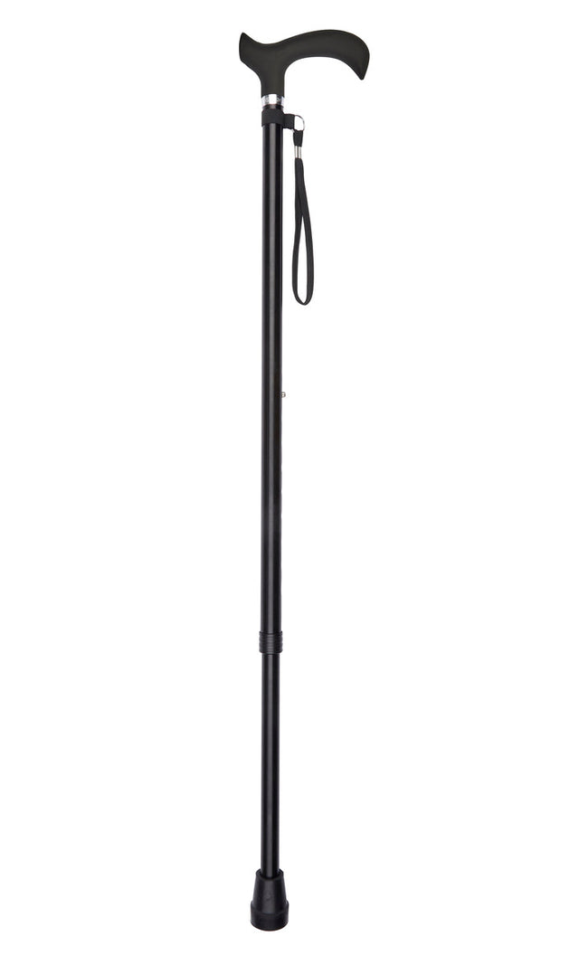 Ziggy Extra Tall Derby Adjustable Cane in Black-Classy Walking Canes