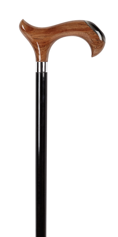 Ziggy Horn Derby Handle with on a Black Shaft-Classy Walking Canes
