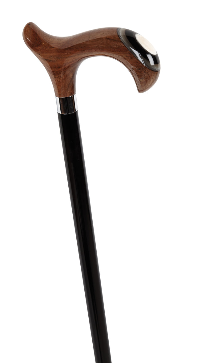 Ziggy Horn Derby Handle with on a Black Shaft-Classy Walking Canes