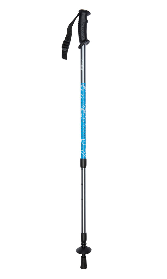 Ziggy Pole in Blue Contours Design-Classy Walking Canes