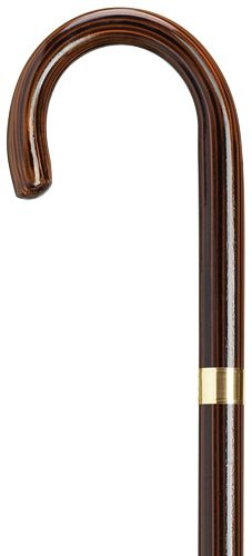 Crook Handle Cane in Northern Ash Wood with an Ebony Finish