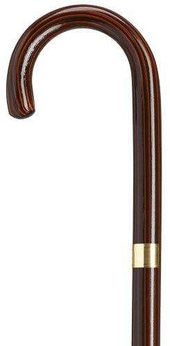 Crook Handle Cane in Northern Ash Wood with a Castania Finish