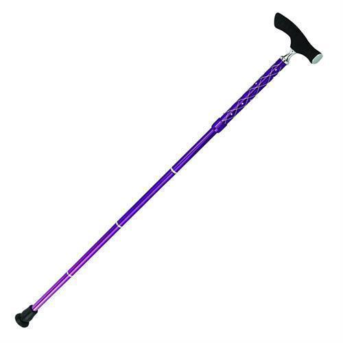 Purple Folding Cane with Engraved Shaft-Classy Walking Canes