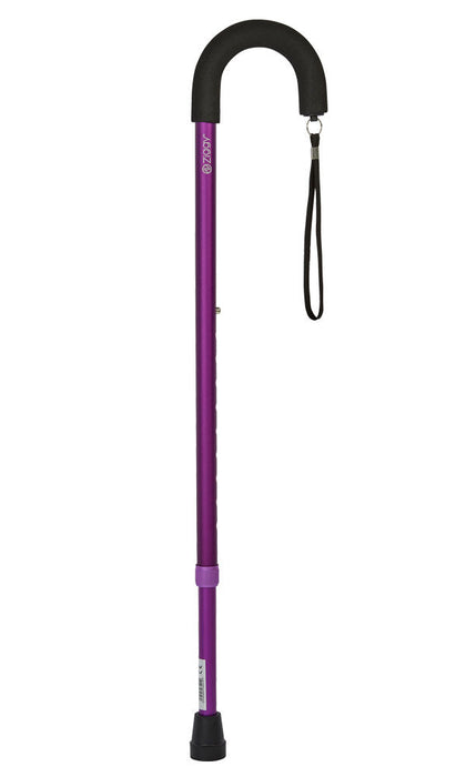Ziggy Crook Adjustable Cane in Purple-Classy Walking Canes